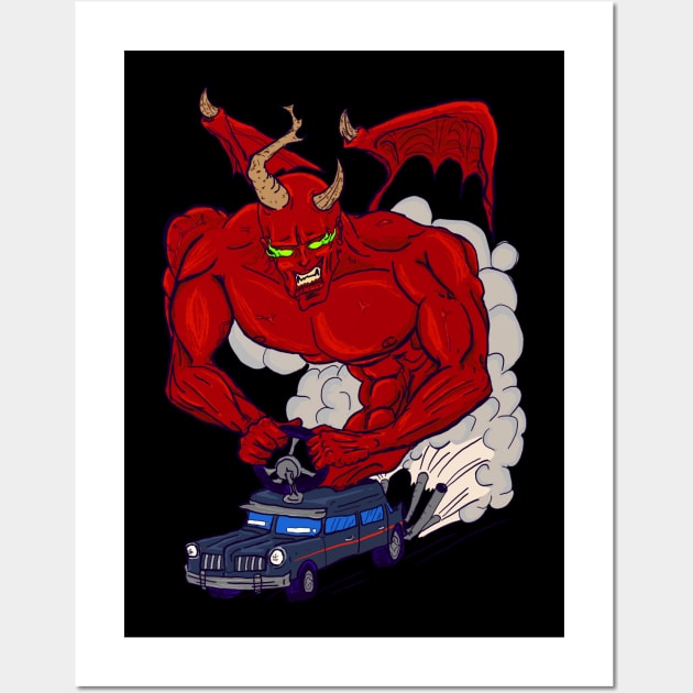 Devil Car Wall Art by ArtsWorX719